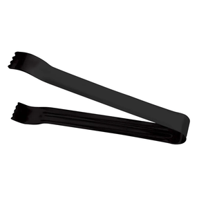 Pinça Pegador de Gelo em Aço Inox Preto 14,5cm x 2cm