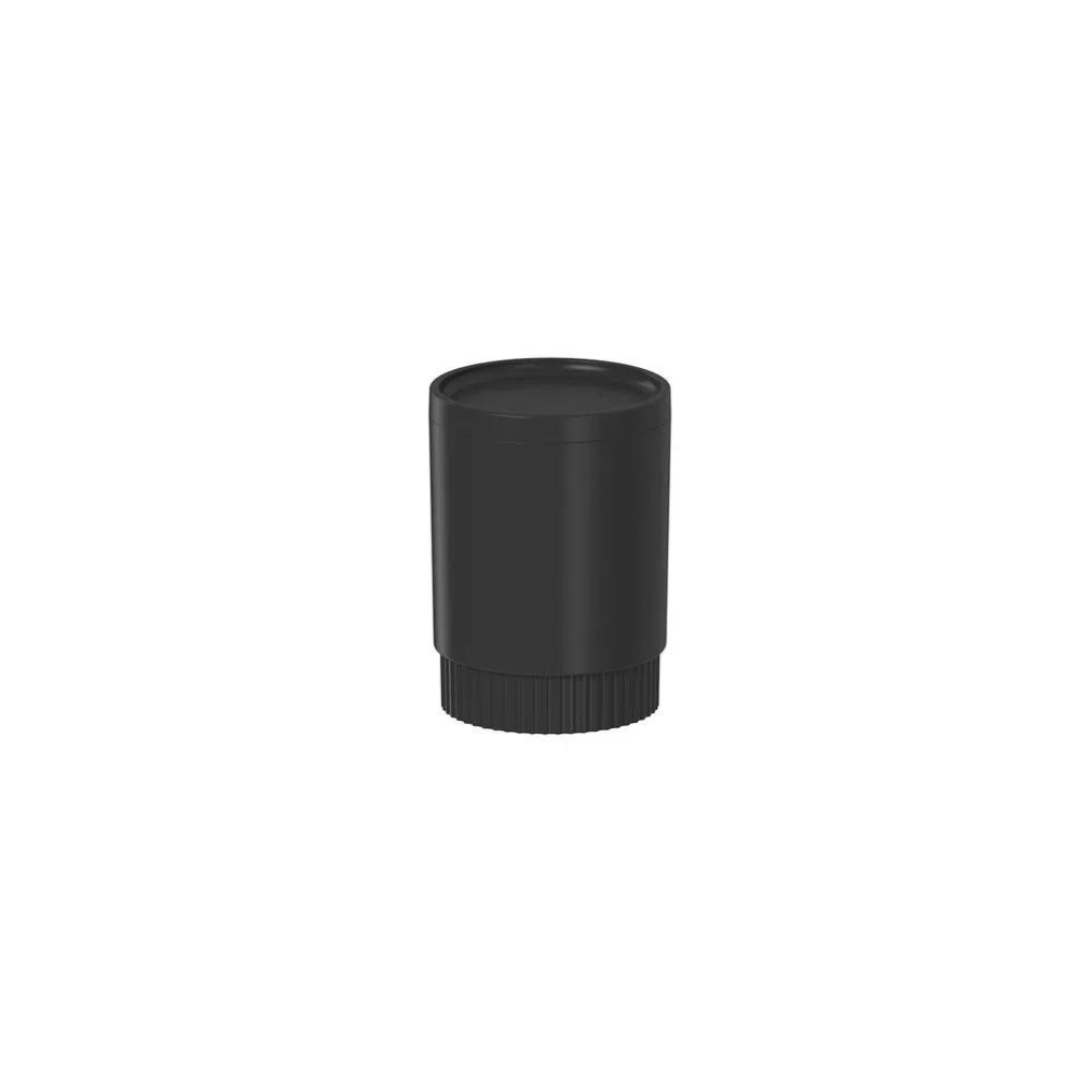 Porta Algodão e Cotonete Dorica Preto 10,7cm
