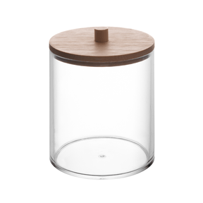 Porta Cotonetes com Tampa de Bambu 8cm My Box