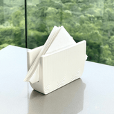 Porta Guardanapos Cerâmica Oasis Branco 12cm