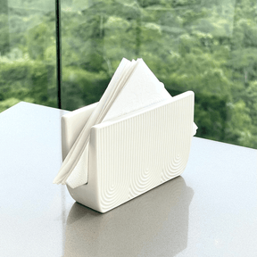 Porta Guardanapos Cerâmica Oasis Branco 12cm