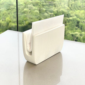 Porta Guardanapos Cerâmica Oasis Branco 12cm