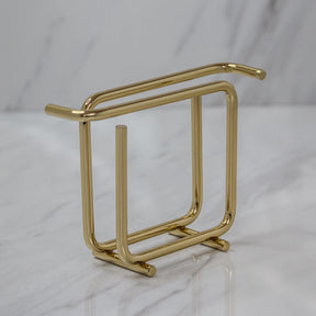 Porta Guardanapos de Papel Pequeno Design Moderno Aço Dourado