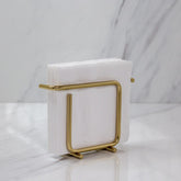 Porta Guardanapos de Papel Pequeno Design Moderno Aço Dourado