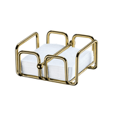 Porta Guardanapos Pequeno com Peso Dourado 14cm