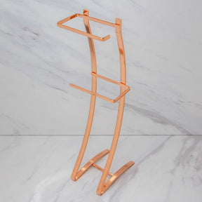 Porta Papel Higiênico Aço Piatina 2 Rolos Rose Gold