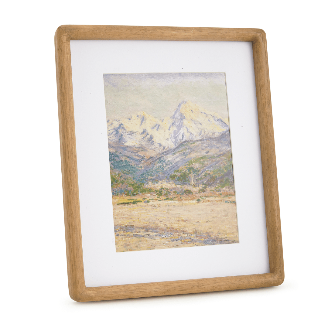 Porta Retrato em Madeira Marrom e Branco 15x20cm