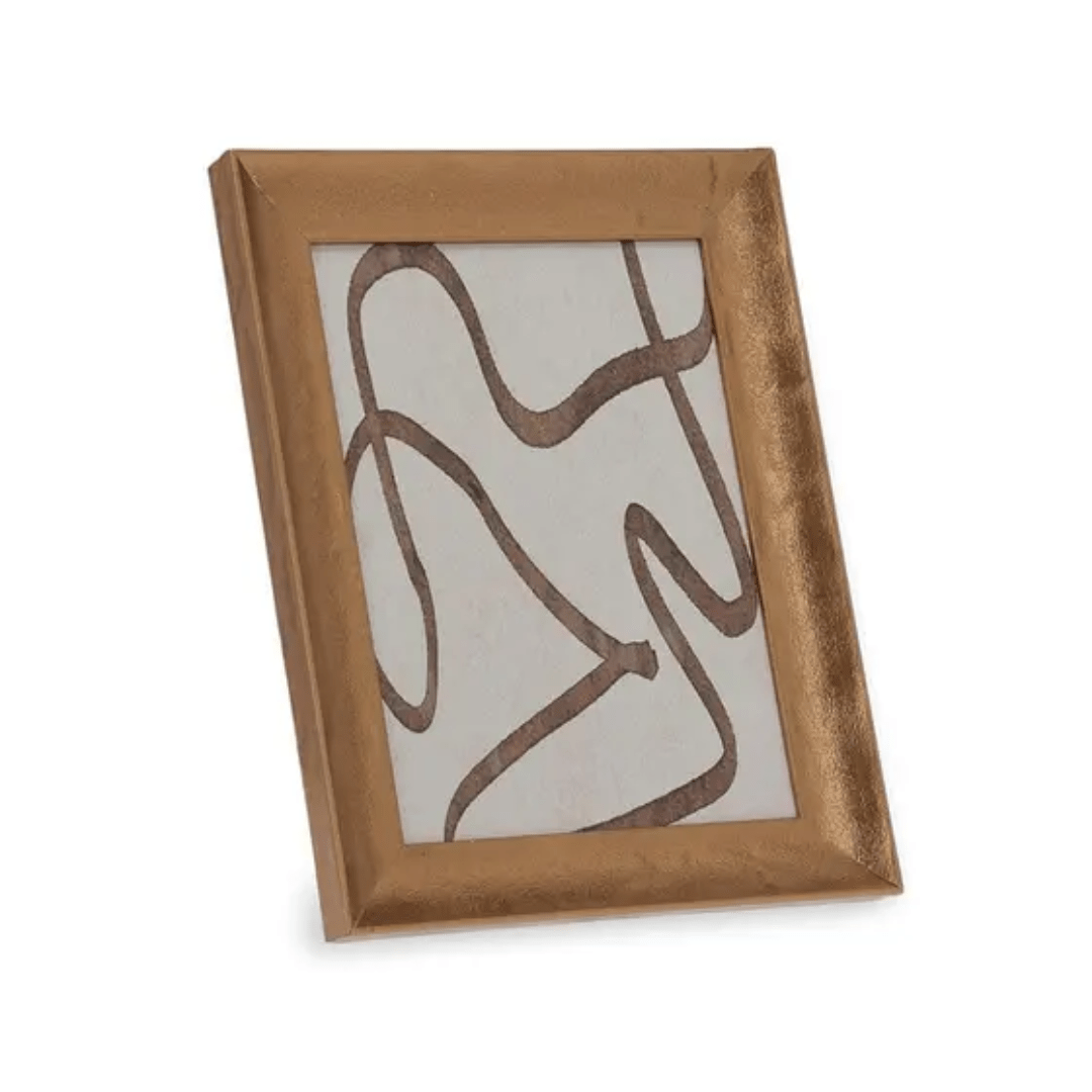 Porta Retrato em MDF Dourado Escuro 15x20cm