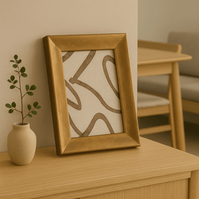 Porta Retrato MDF e Vidro Dourado 10x15