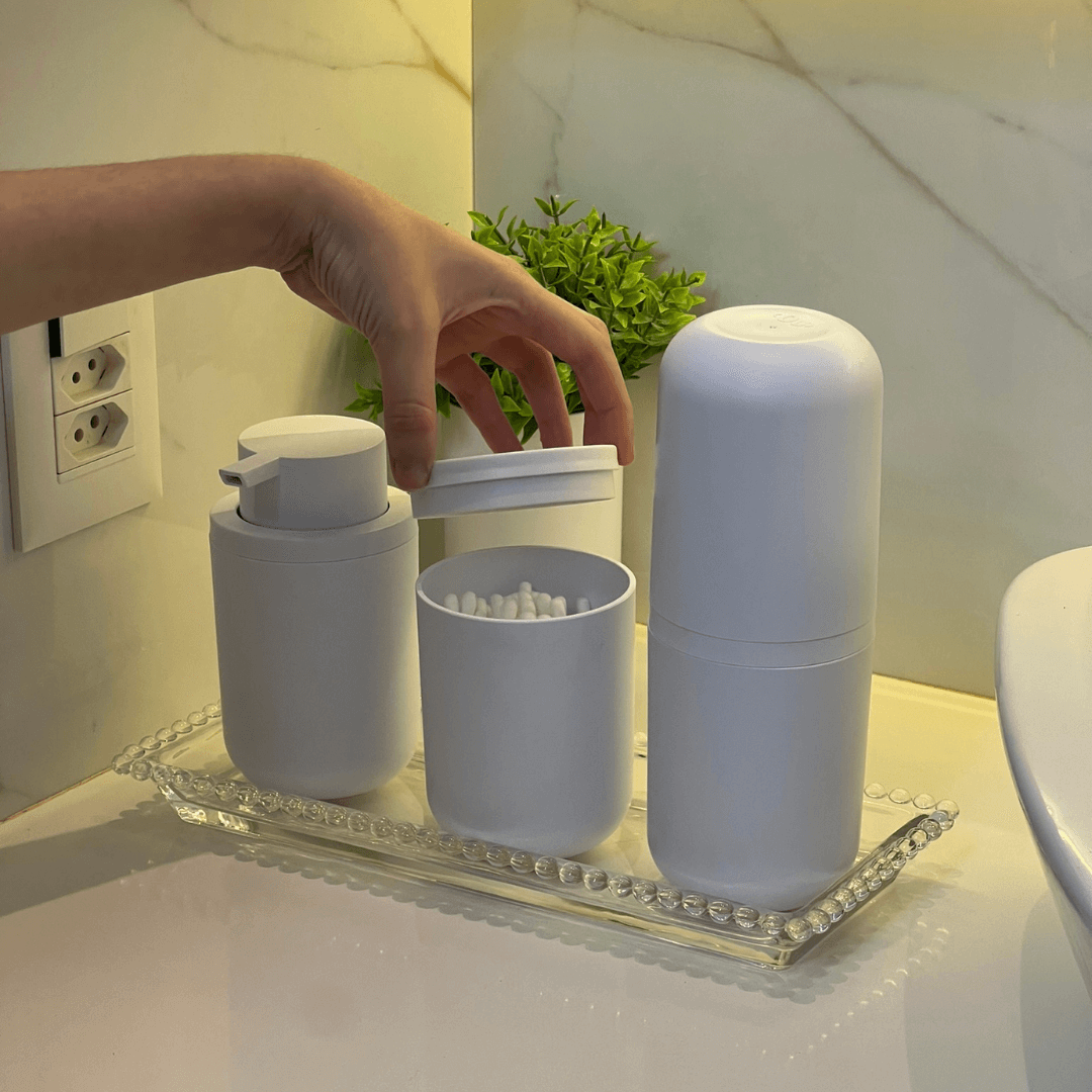 Porta Escova Bold Branco 20,5cm