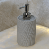 Porta Sabonete Liquido em Polirresina Bege 17cm