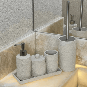 Porta Sabonete Liquido em Polirresina Branco 18,5cm