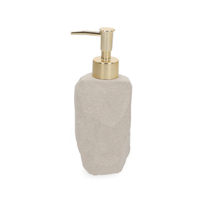 Porta Sabonete Liquido Organic em Cimento Bege 19cm