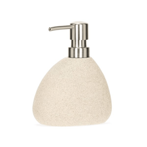 Porta Sabonete Liquido Oval em Polirresina Bege 31,5cm