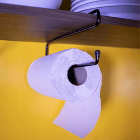 Suporte Papel Toalha Elegance Preto De Encaixar