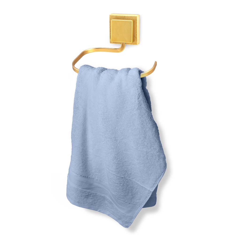 Porta Toalha de Rosto e Mãos de Piatina Dourado Fosco 3M