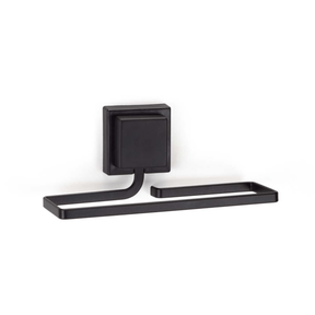 Porta Toalha de Rosto Piatina Fixação 3M Preto 20cm