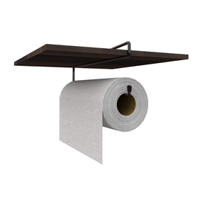 Suporte Papel Toalha Elegance Preto De Encaixar
