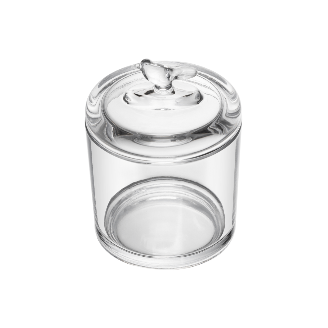 Pote com Tampa Bird Cristal 8,5cm
