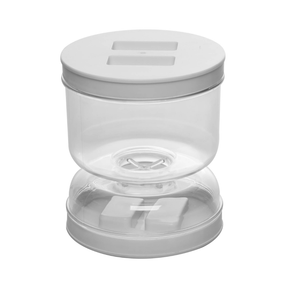 Pote de Armazenamento com Separador de Liquido Cinza 800ML