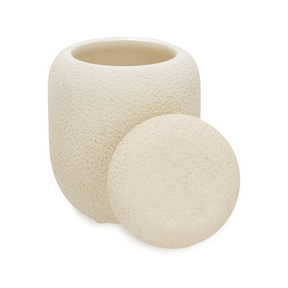 Pote Decorativo em Cimento Bege 11cm