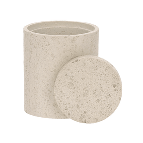 Pote Decorativo em Polirresina Cinza 10,5cm