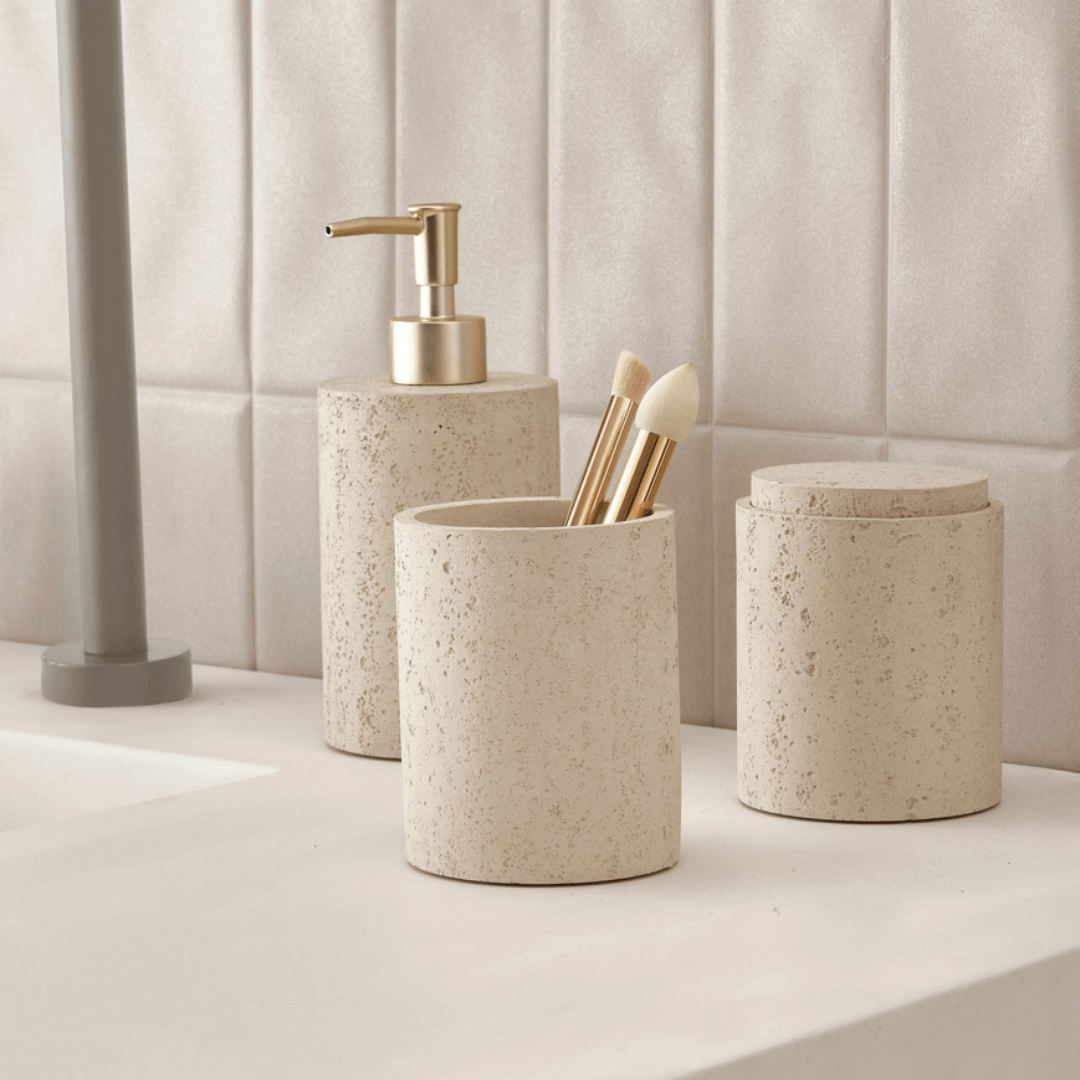 Pote Decorativo em Polirresina Cinza 10,5cm