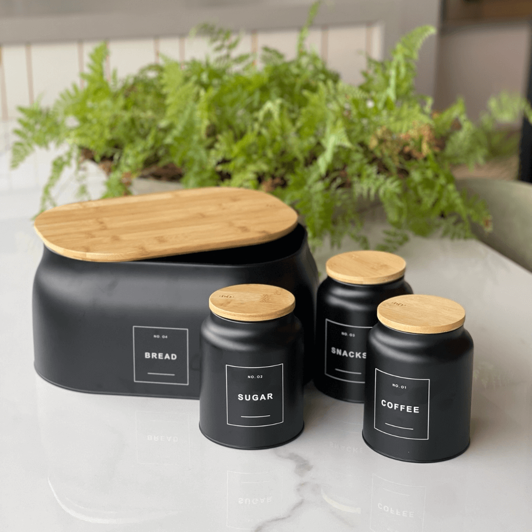 Pote Hermético para Açucar Sense Preto 1,5 Litros