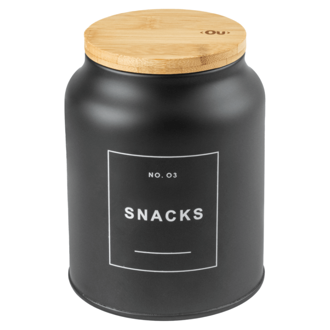 Pote Hermético para Snacks Sense 1,1 Litros Preto