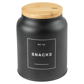 Pote Hermético para Snacks Sense 1,1 Litros Preto