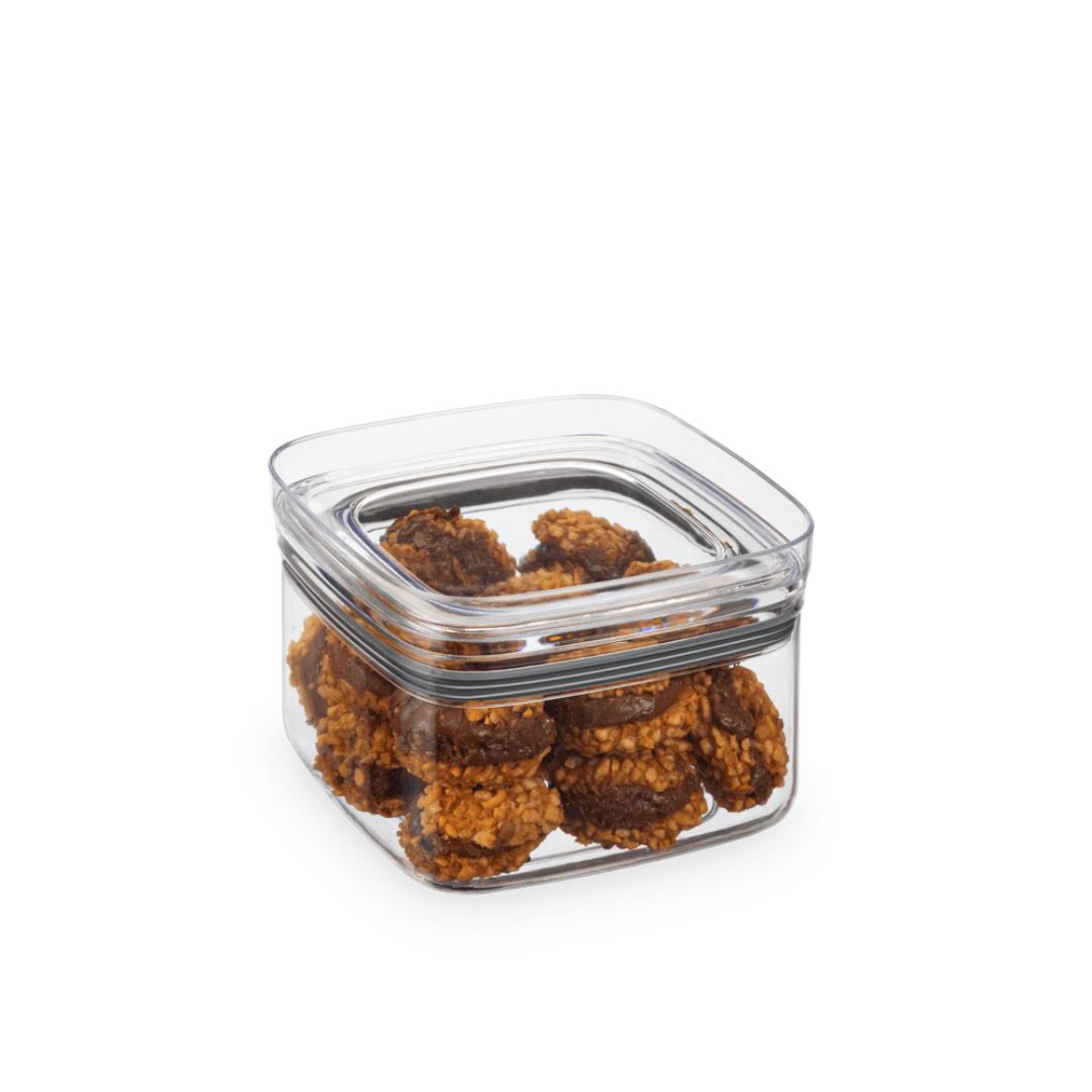 Pote Hermético Quadrado Transparente Vedação Tripla 425ml