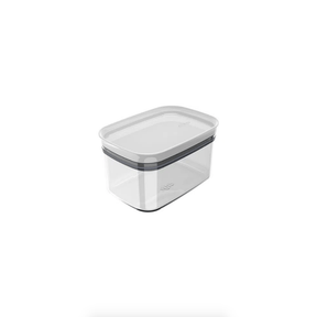 Pote Porta Mantimento Organizador Retangular com Tampa Hermética Natural com Branco Fechado Block  650ml