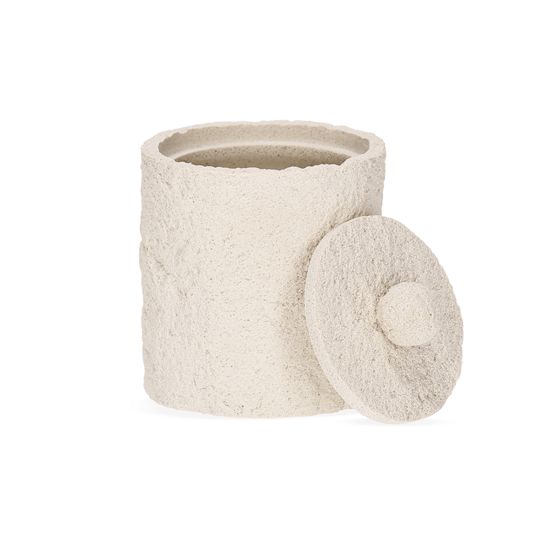 Pote Porta Objetos Multiuso Branco Polirresina Branco 11cm