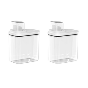 Kit 2 Potes Herméticos Dispenser Branco 1,5 L