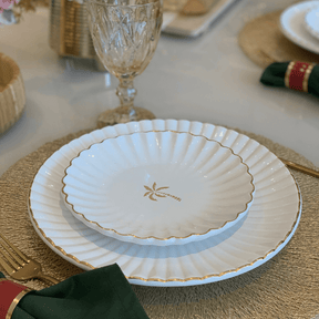 Prato de Sobremesa Coqueiro Maui Branco 20cm