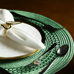 Prato de Sobremesa Dubai Branco e Dourado 21cm