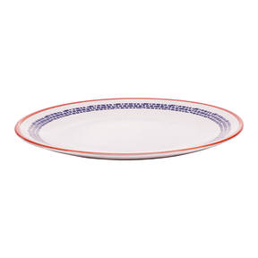 Prato de Sobremesa Village em Cerâmica Creme 20cm