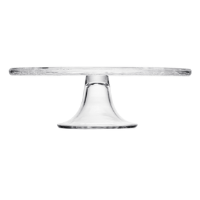 Prato para Bolo com Pé em Cristal Ecológico New Buterfly 30cm
