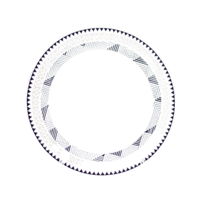 Prato Raso Pascoa Branco e Preto 27cm