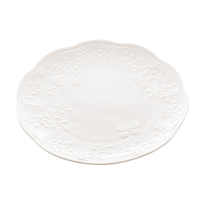 Prato Raso Porcelana New Bone Butterfly Flower 27cm