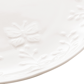 Prato de Sobremesa Porcelana New Bone Butterfly Flower 19cm