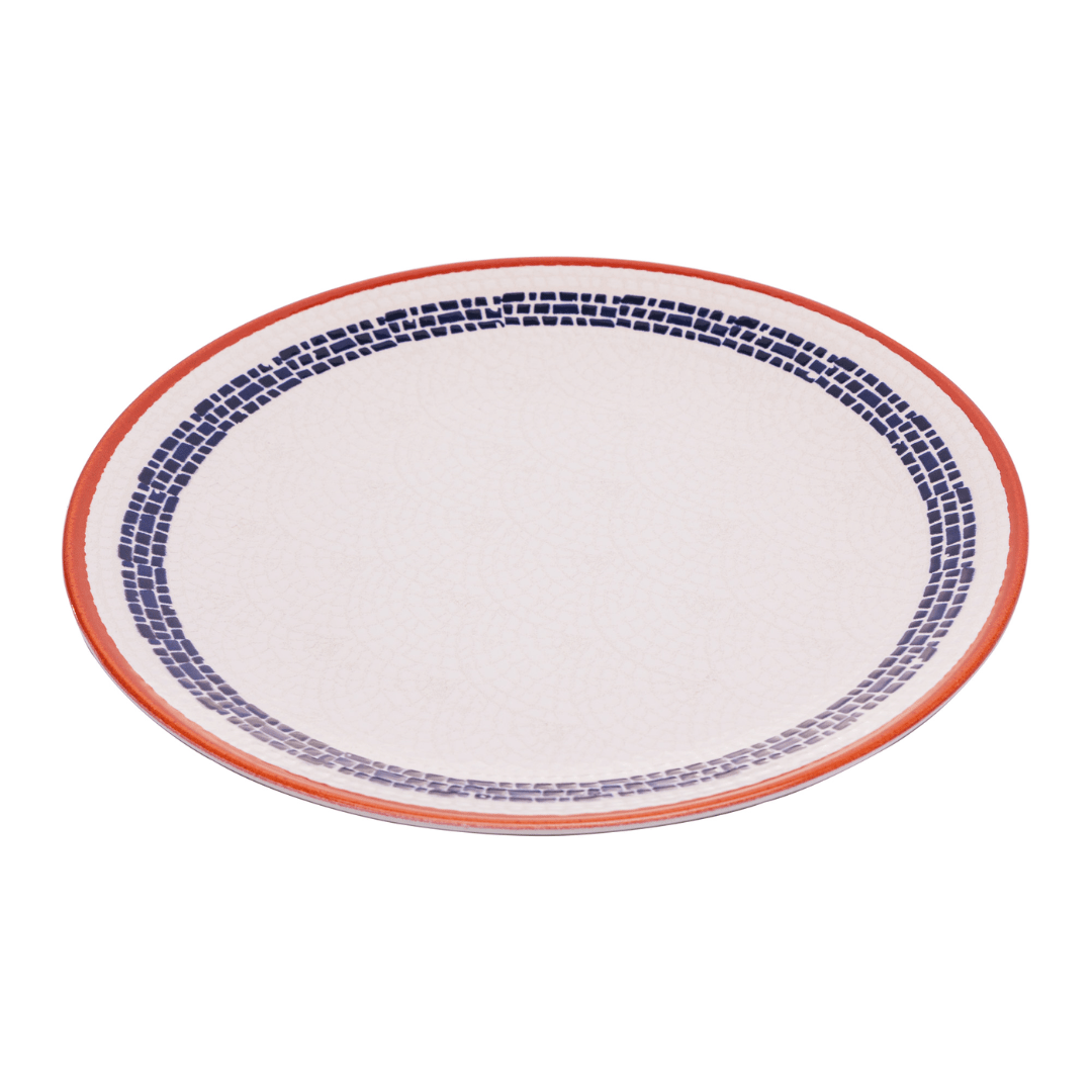 Prato Raso Village em Cerâmica Creme 25cm