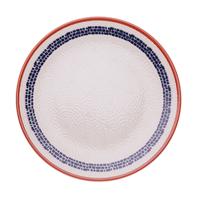 Prato Raso Village em Cerâmica Creme 25cm