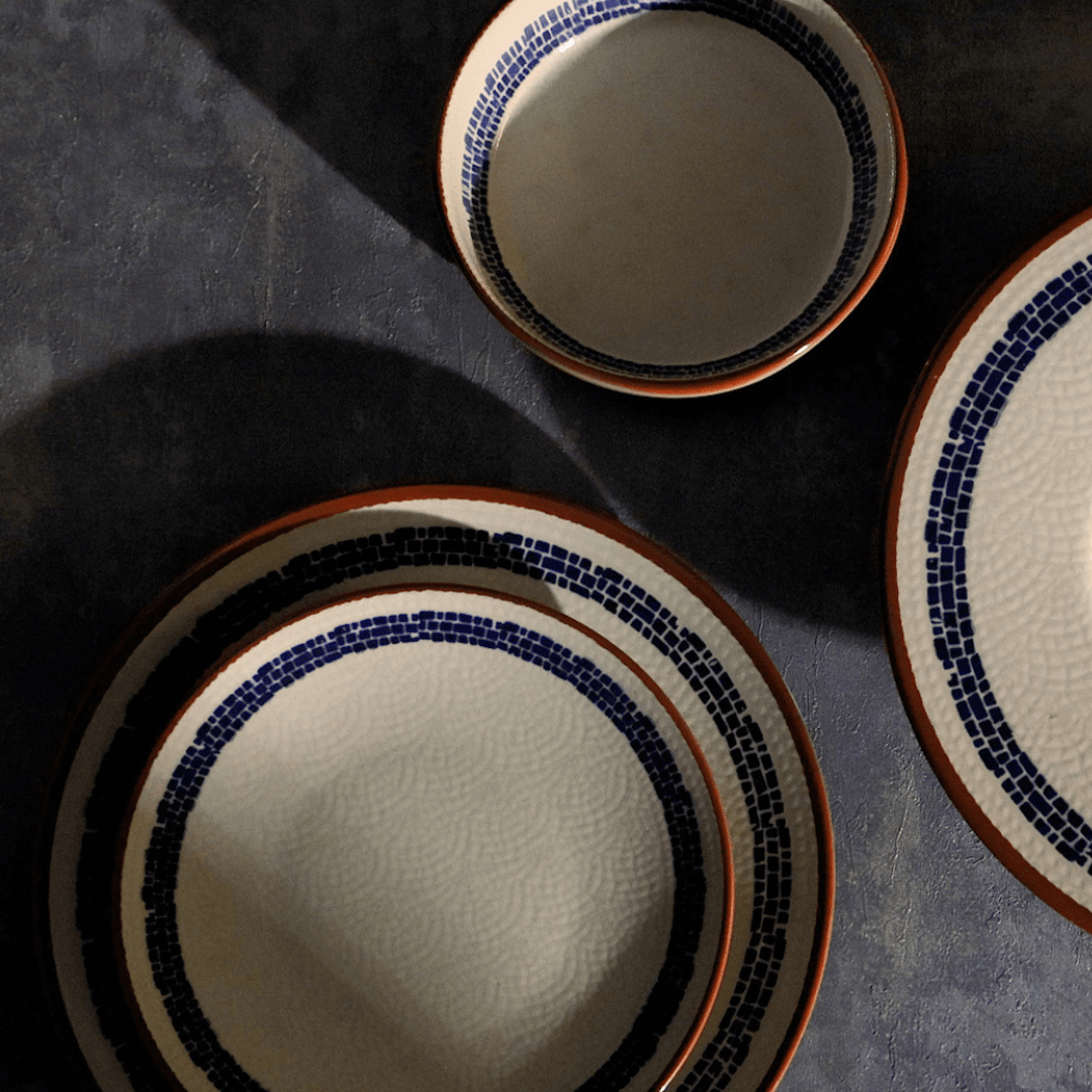 Prato Raso Village em Cerâmica Creme 25cm