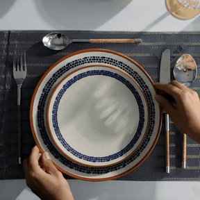 Prato Raso Village em Cerâmica Creme 25cm
