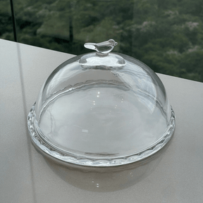 Queijeira com Tampa Bird Cristal 20cm