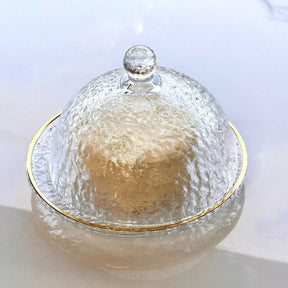 Kit para Mesa Posta de Cristal Martelado Petra 3 Peças