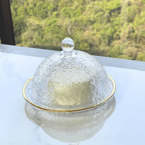 Kit para Mesa Posta de Cristal Martelado Petra 3 Peças