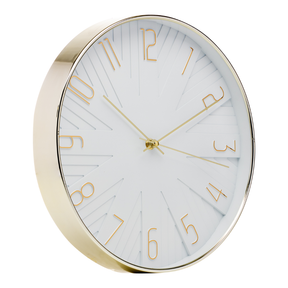 Relógio de Parede Plástico Modern Branco 30,5cm
