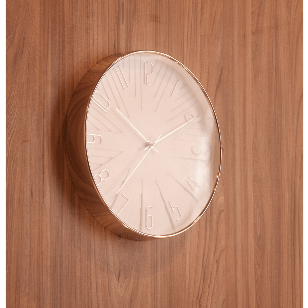 Relógio de Parede Plástico Modern Branco 30,5cm